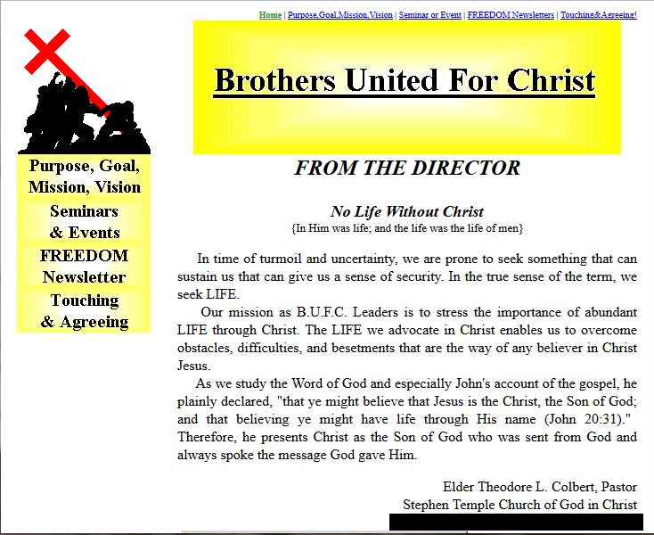 Brother United For Christ Site Image