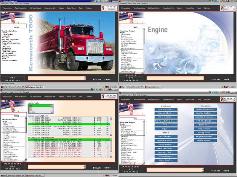 Paccar Sales Tool UI Image